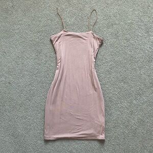 Nude bodycon dress